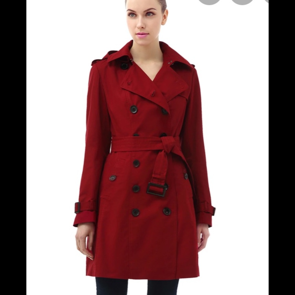 Women's Red Trench Coat